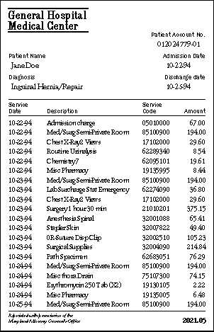 Hospital Bill